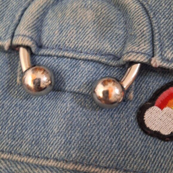 Embroidered Patch whimsical Jean Purse - Picture 8 of 13